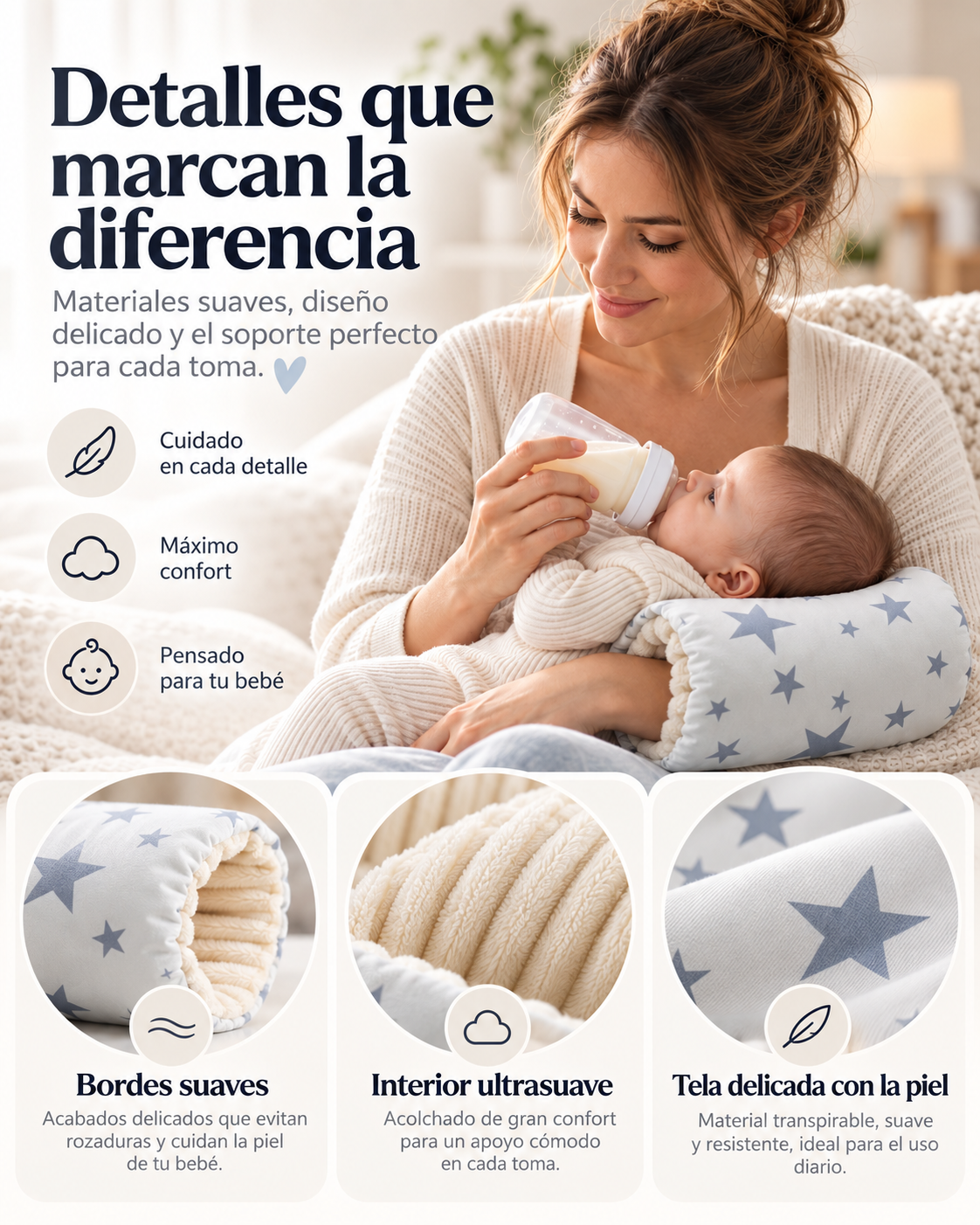 Cojín de lactancia para brazo