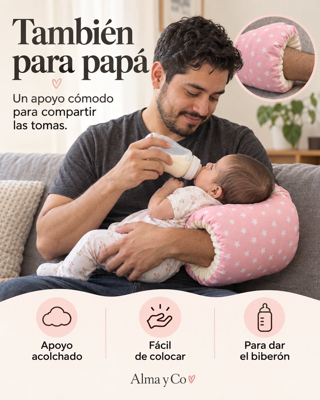 Cojín de lactancia para brazo
